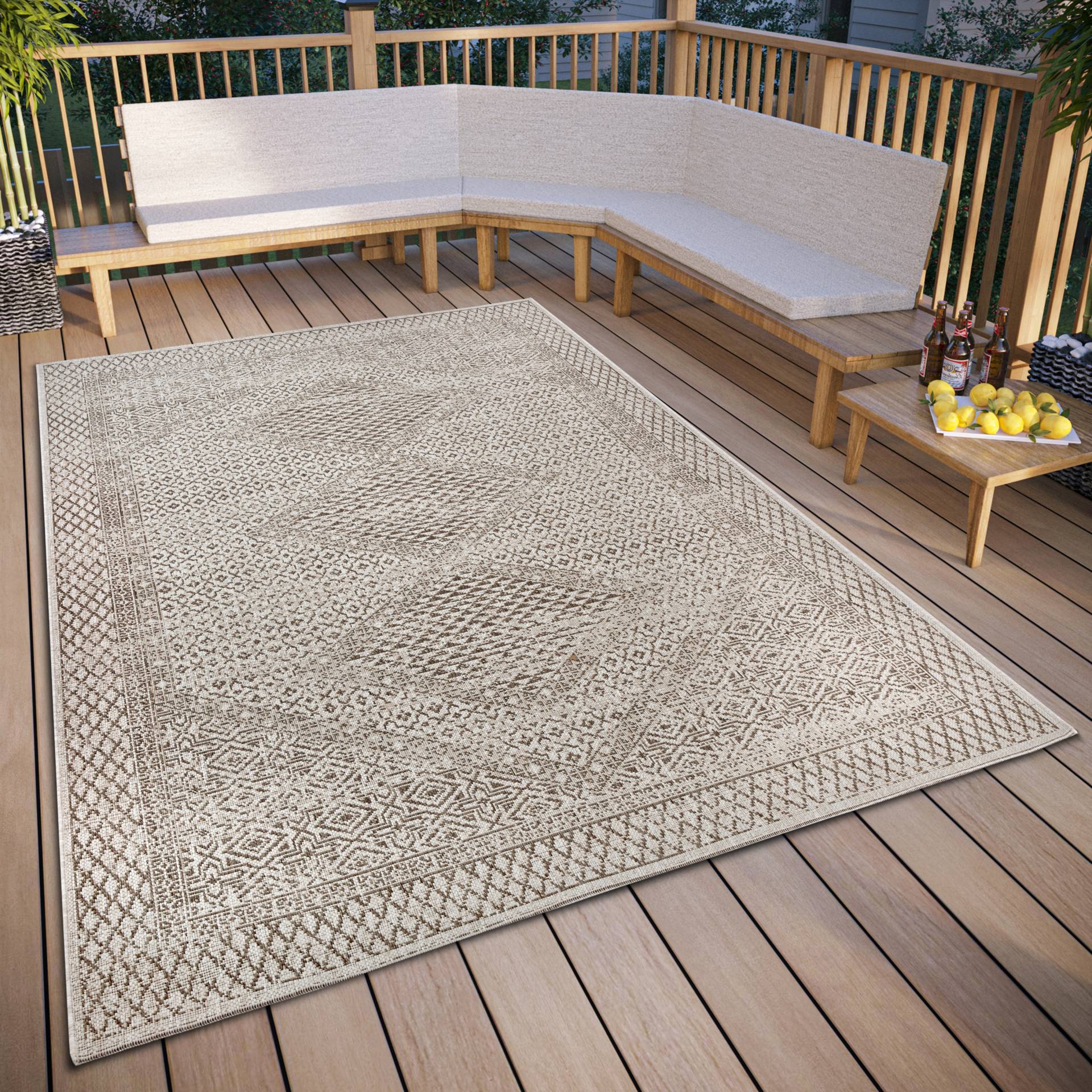 freundin Home Collection Teppich »Sophie«, rechteckig, In-& Outdoor, Teppich, Wetterfest, Balkon, Garten, Wohnzimmer, Modern von freundin Home Collection