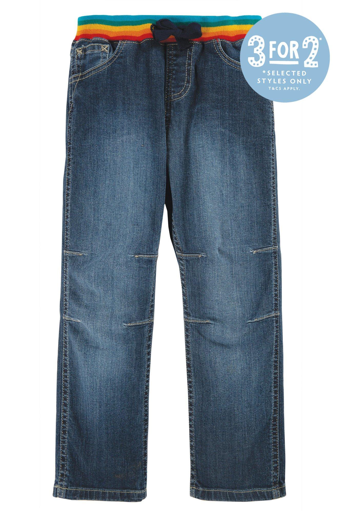 Jungen Jeans Cody Unisex Blau 98/104 von frugi