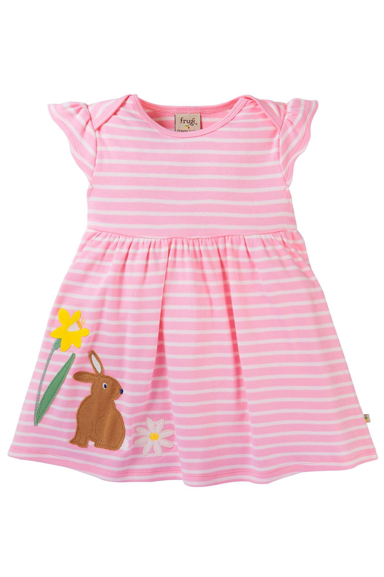 Kleinkinder Kleid Kaninchen Mädchen Rosa 86/92 von frugi