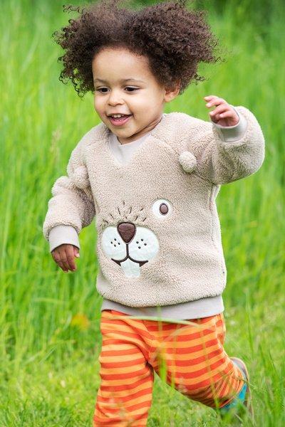 Kleinkinder Fleecepullover Ted Jungen Beige 92/98 von frugi