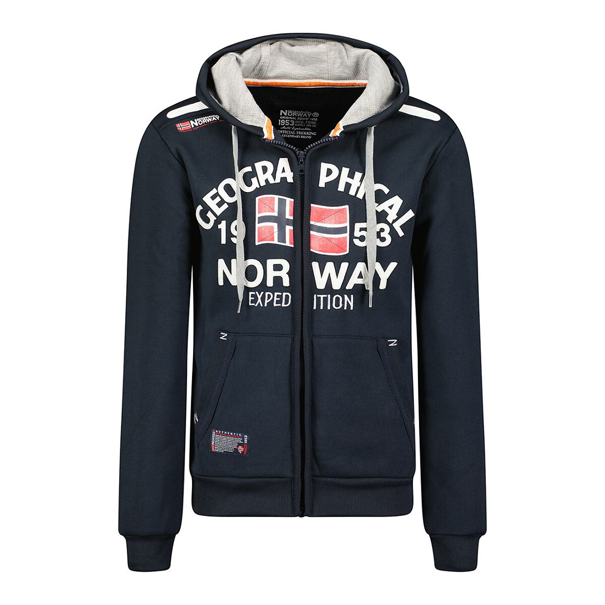 Sweatjacke mit grossem Logo-Print von geographical norway