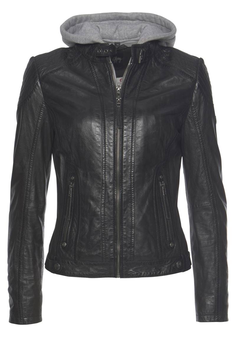 Mauritius Lederjacke »Junja«, mit Kapuze, mit abnehmbarem Kapuzen-Einsatz und aufwendigen Biker-Details von Mauritius
