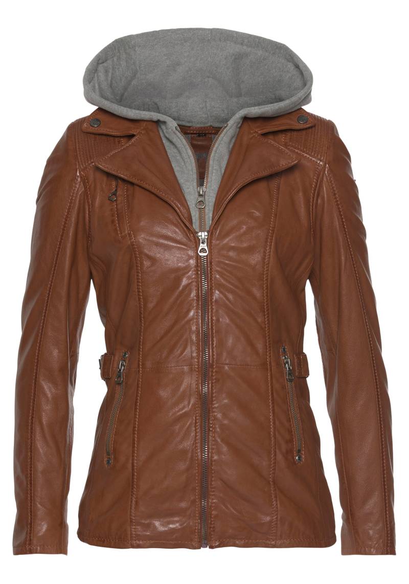 Mauritius Lederjacke »Adelyn«, mit Kapuze, 2-in-1-Lederjacke von Mauritius
