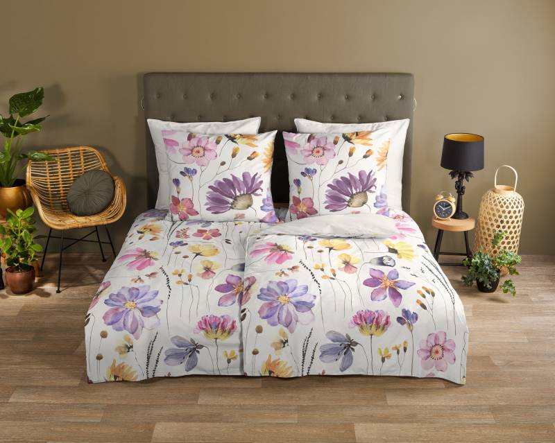 good morning Wendebettwäsche »Kate«, 100% Baumwolle, 135x200, Reissverschluss, Wendeoptik, Blumen, Natur von good morning