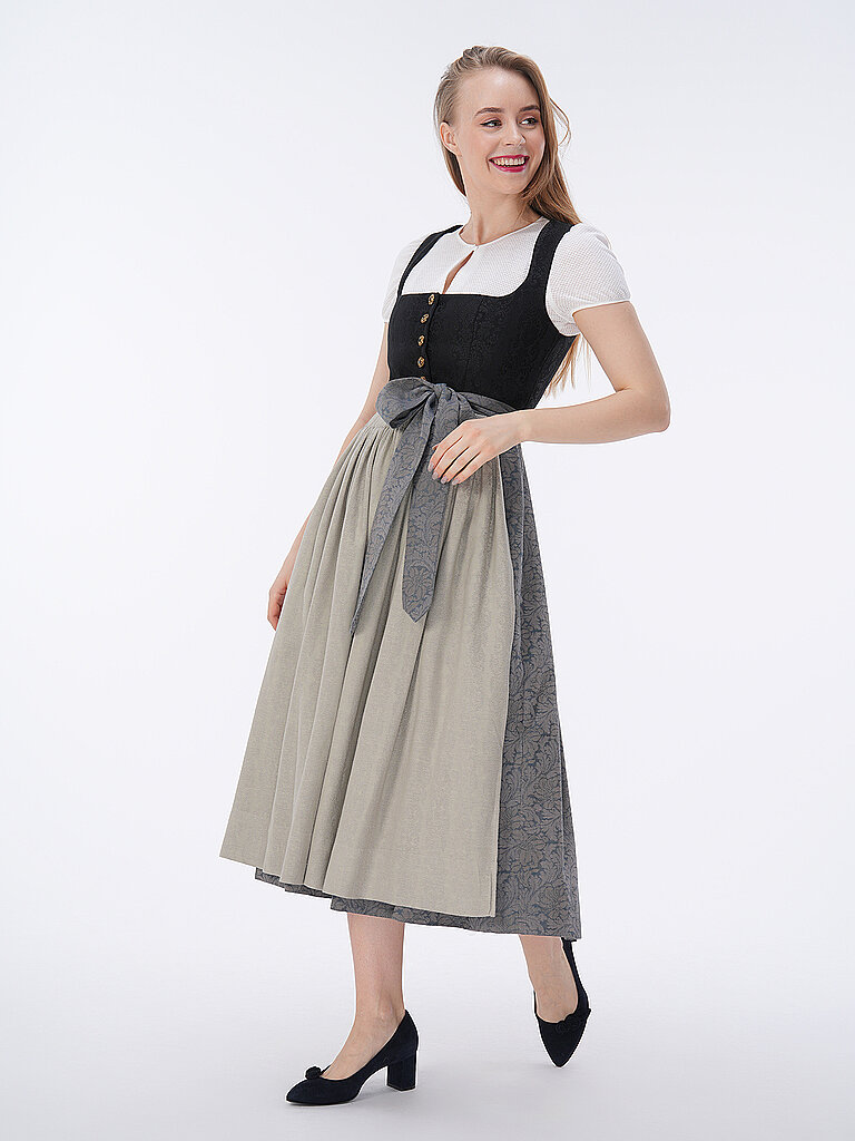 GOTTSEIDANK Dirndl HELENE 80cm creme | 38 von gottseidank