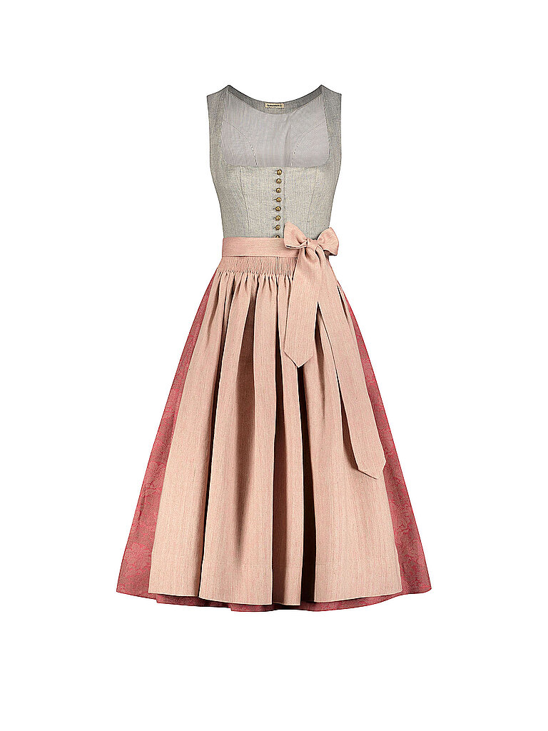 GOTTSEIDANK Dirndl MONIKA 80cm rosa | 40 von gottseidank