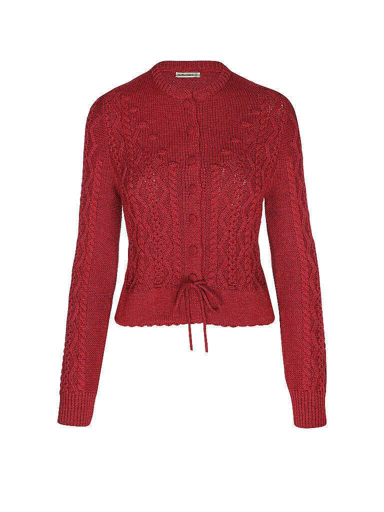 GOTTSEIDANK Trachten Strickjacke LENE  rot | S von gottseidank