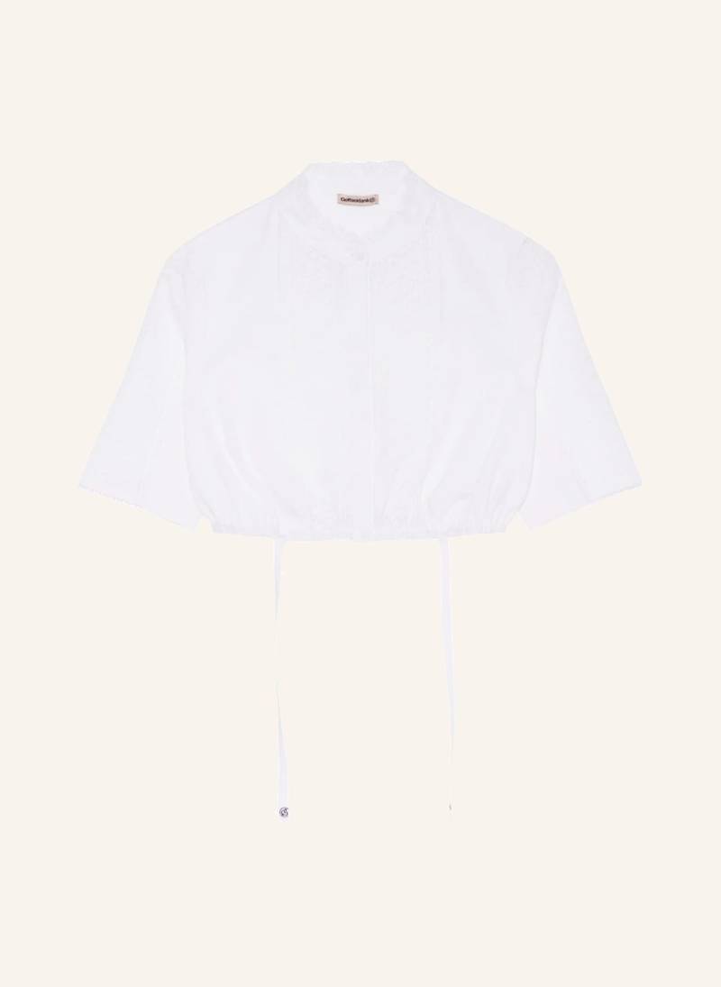 Gottseidank Dirndlbluse Calla Mit Leinen Und Spitze weiss von gottseidank