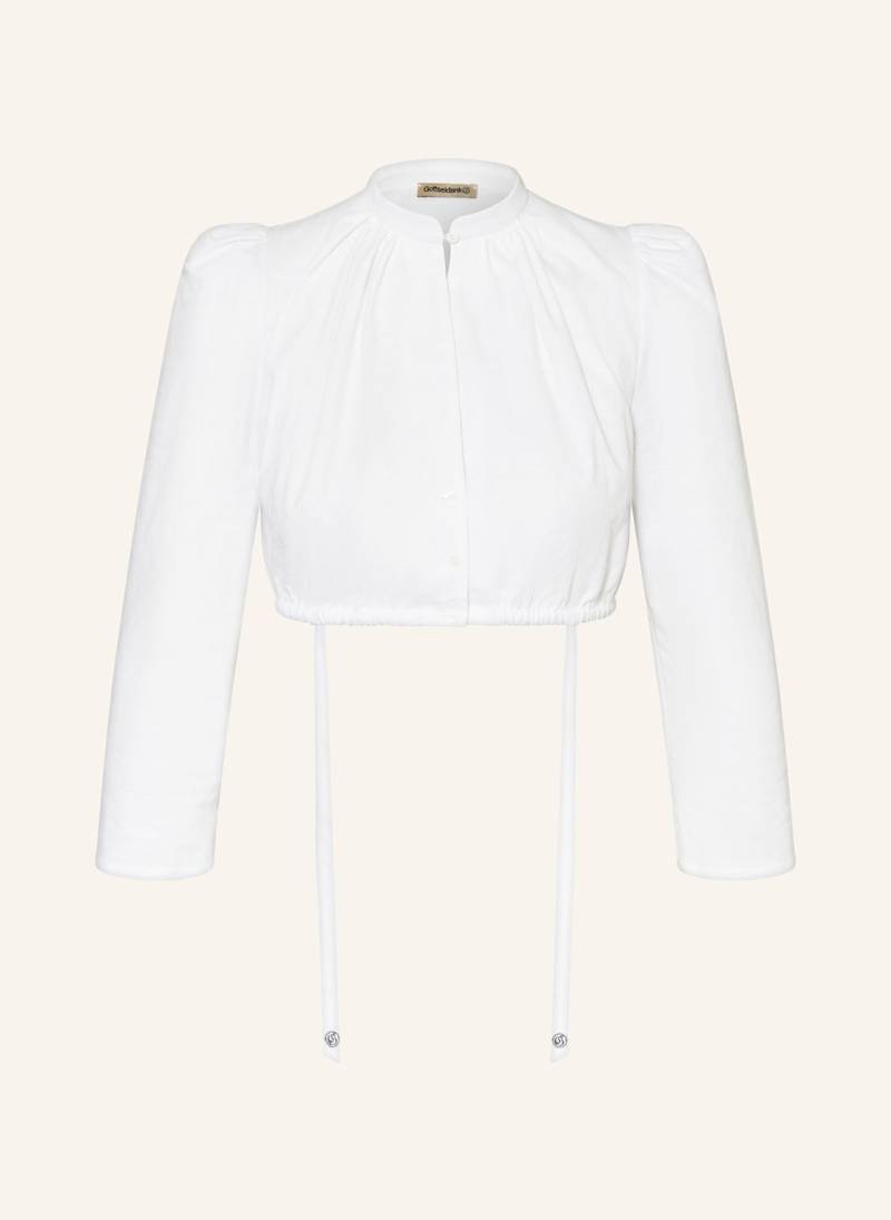 Gottseidank Dirndlbluse Done Mit 3/4-Arm weiss von gottseidank