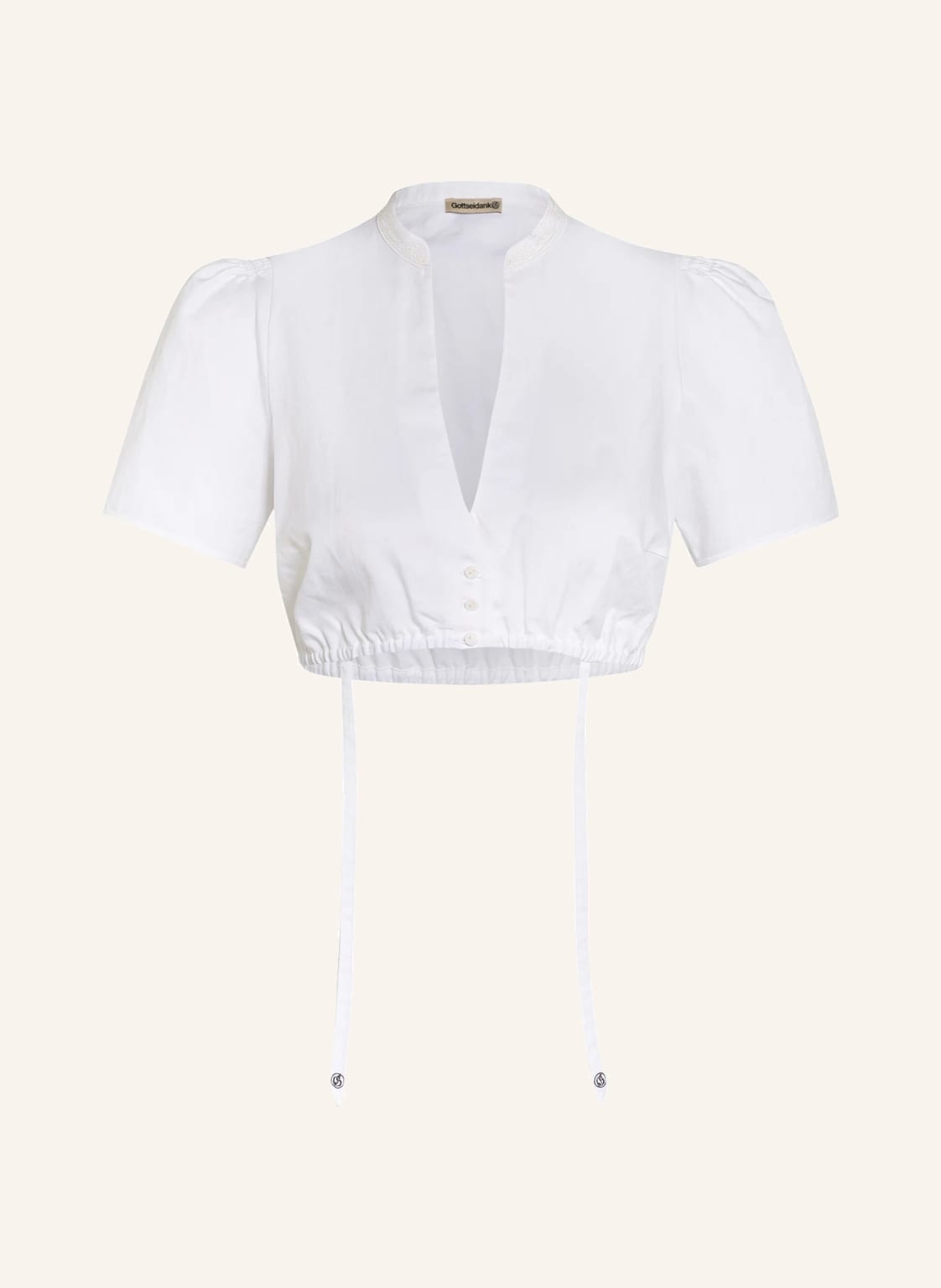 Gottseidank Dirndlbluse Pompadour Mit Leinen weiss Gottseidank Dirndlbluse Pompadour Mit Leinen weiss von gottseidank