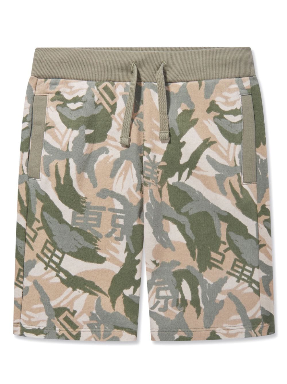 guess kids camouflage-print cotton shorts - Green von guess kids