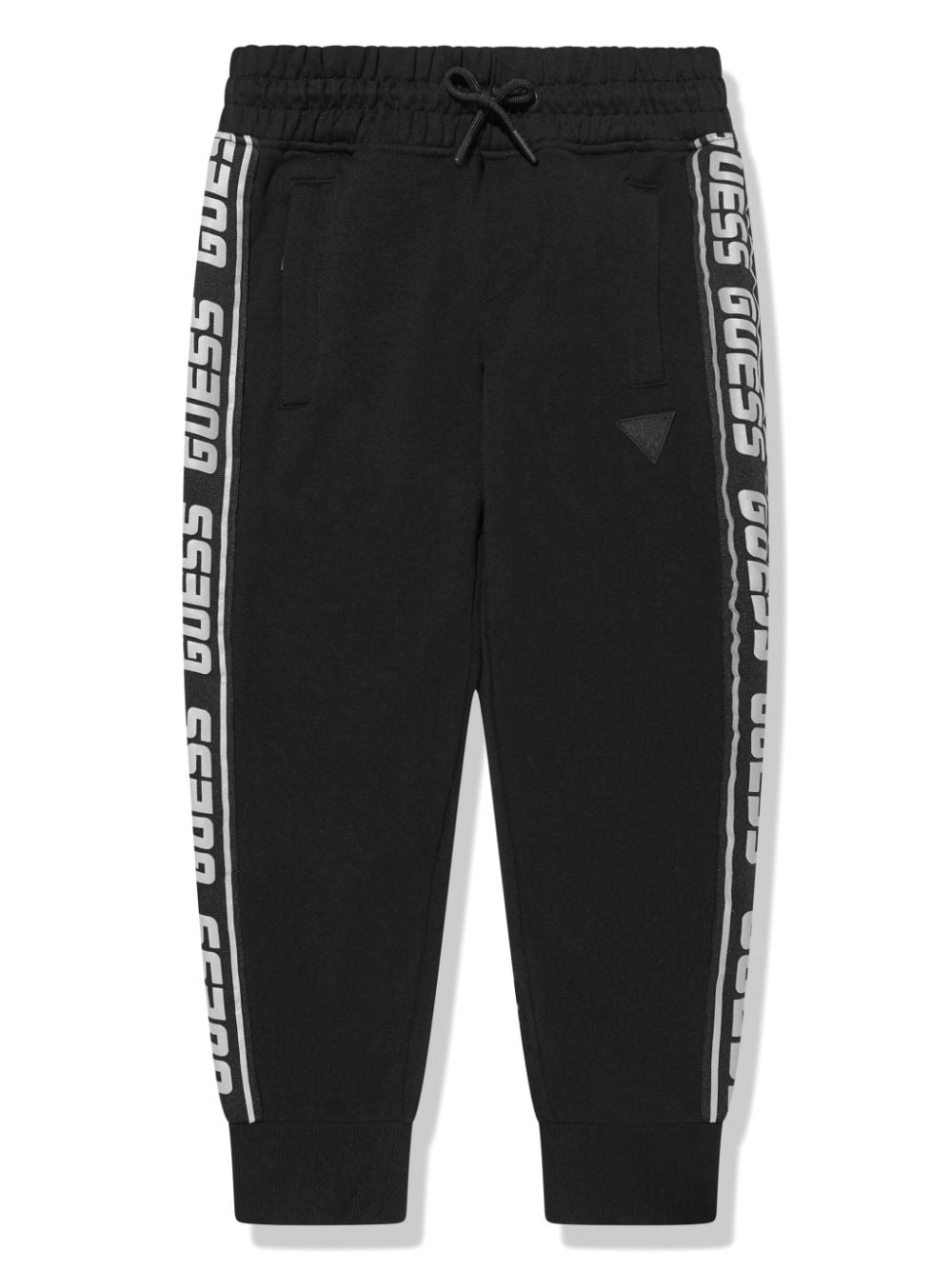 guess kids logo-print cotton track pants - Black von guess kids