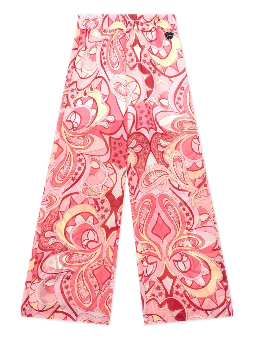 guess kids patterned wide-leg trousers - Pink von guess kids