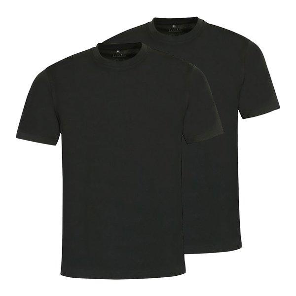 T-shirt 2er Pack Bequem Sitzend Herren Schwarz 6XL von hajo