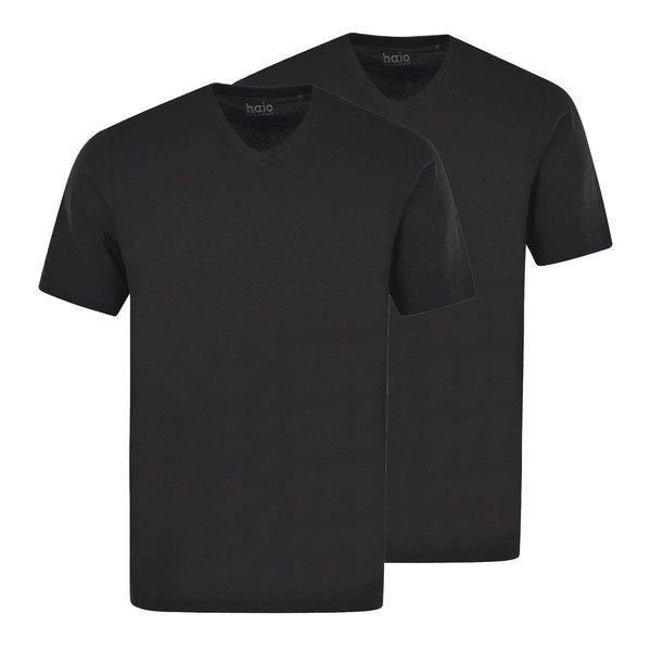 T-shirt 2er Pack Bequem Sitzend Herren Schwarz XXL von hajo