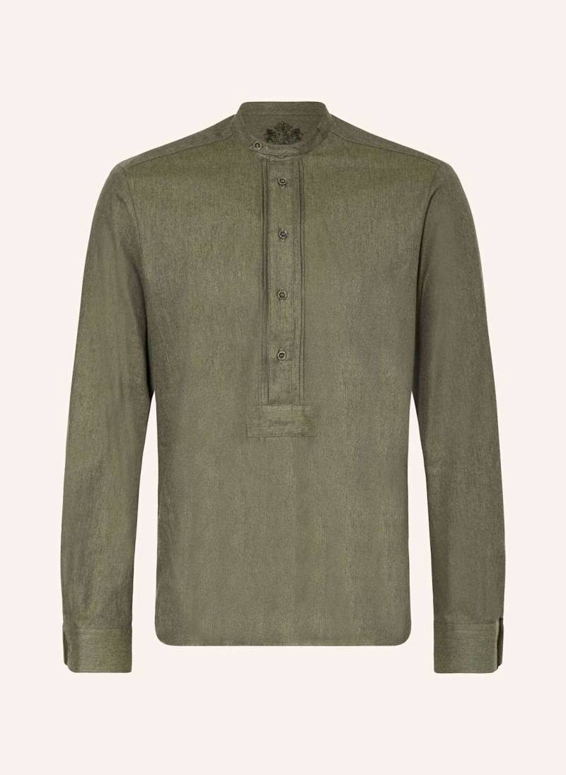 Hammerschmid Trachtenhemd Slim Fit Mit Stehkragen gruen von hammerschmid