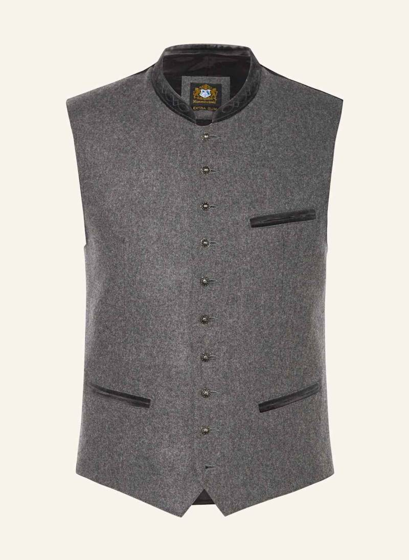 Hammerschmid Trachtenweste Manuel Extra Slim Fit grau von hammerschmid