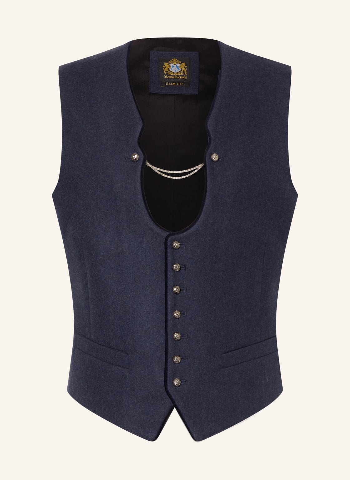 Hammerschmid Trachtenweste Vizenz Slim Fit blau von hammerschmid