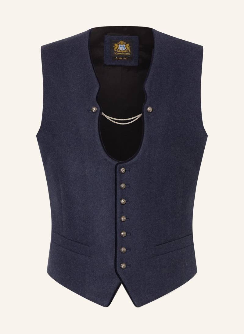 Hammerschmid Trachtenweste Vizenz Slim Fit blau von hammerschmid