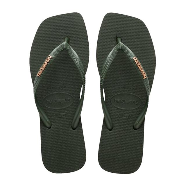 Slim Square Logo Metallic Damen Grün 39-40 von havaianas