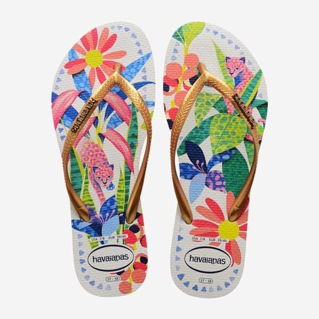 Slim Tropical-41-42 Damen Gold 41-42 von havaianas