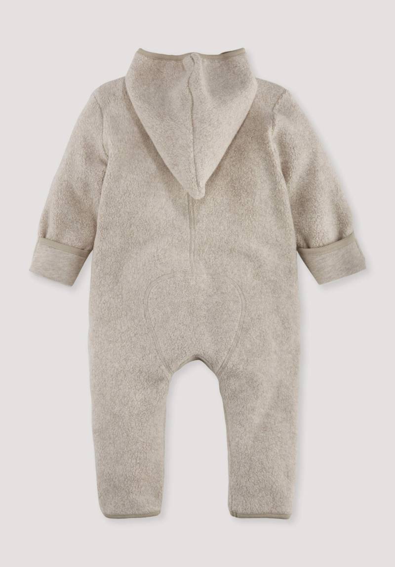hessnatur Baby Fleece Overall Regular aus Bio-Baumwolle - beige Grösse98 von hessnatur