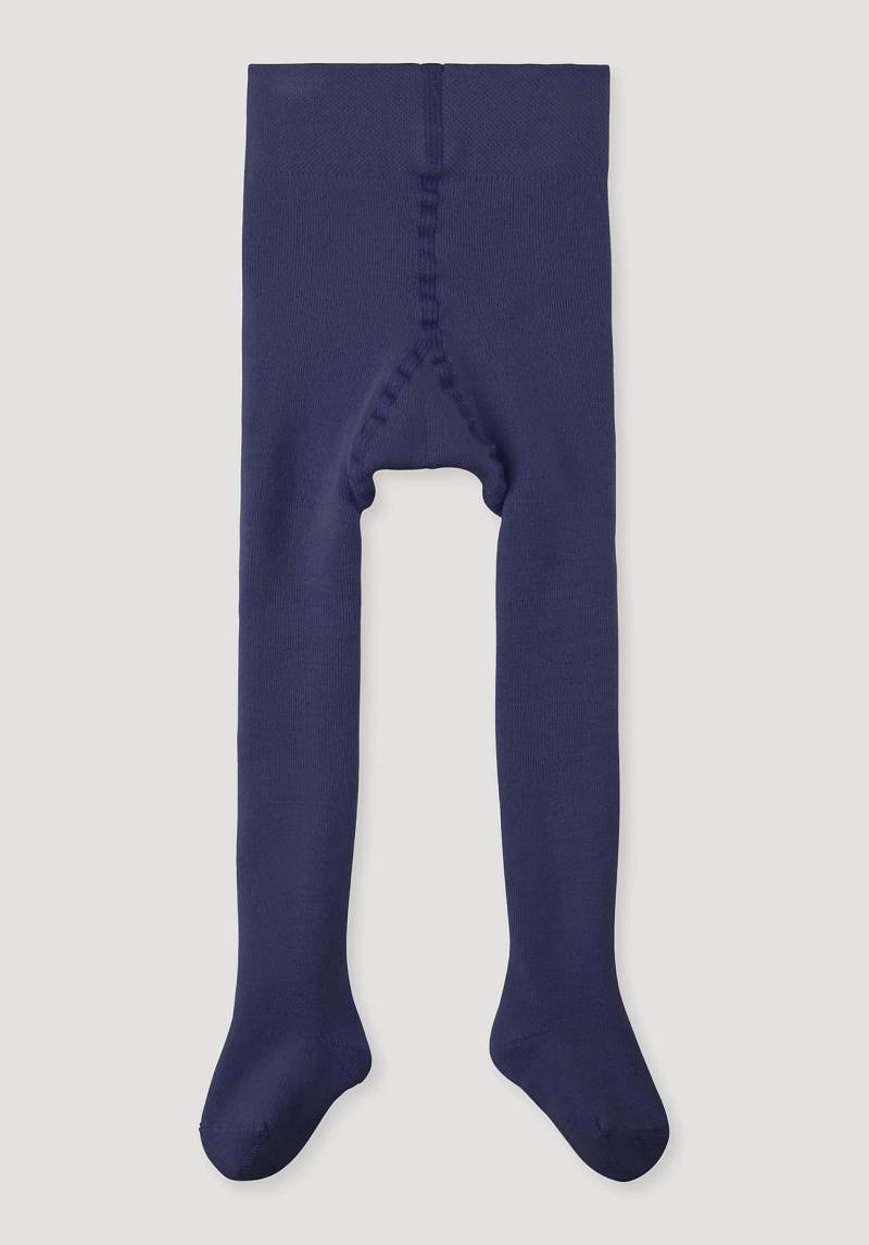 hessnatur Baby Plüsch Strumpfhose aus Bio-Baumwolle - blau Grösse74/80 von hessnatur