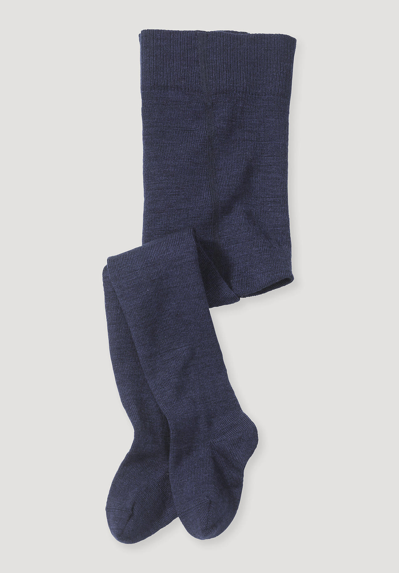 hessnatur Baby Woll-Strumpfhose aus Bio-Merino- mit Bio-Baumwolle - blau Grösse74/80 von hessnatur