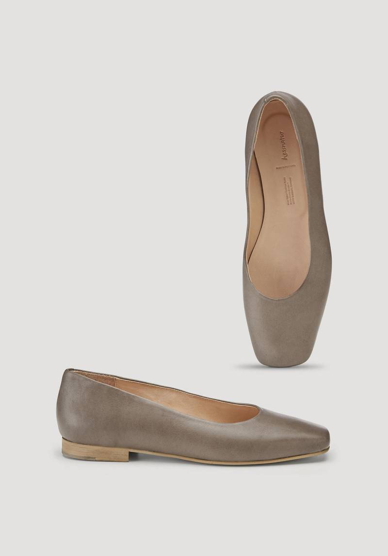 hessnatur Damen Ballerinas - beige Grösse42 von hessnatur