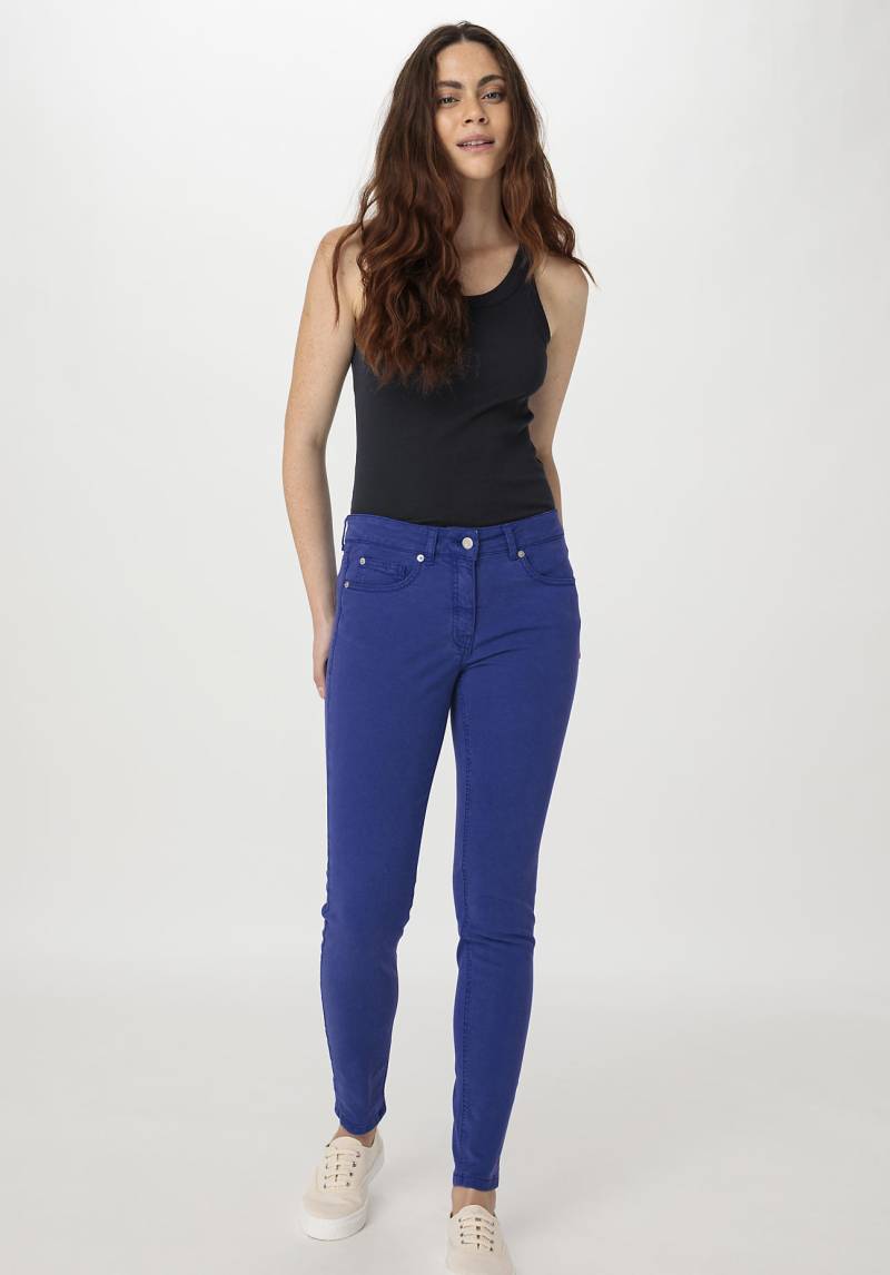hessnatur Damen Five-Pocket Hose Skinny aus TENCEL™ Lyocell mit Bio-Baumwolle - blau Grösse38 von hessnatur