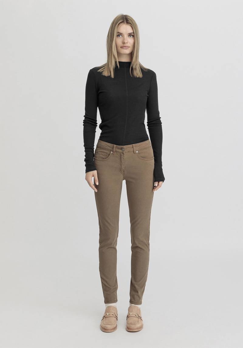 hessnatur Damen Five-Pocket Hose Skinny aus TENCEL™ Lyocell mit Bio-Baumwolle - braun Grösse34 von hessnatur