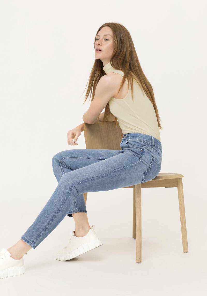 hessnatur Damen Jeans HANNA High Rise Mom aus Bio-Denim - blau Grösse28/32 von hessnatur