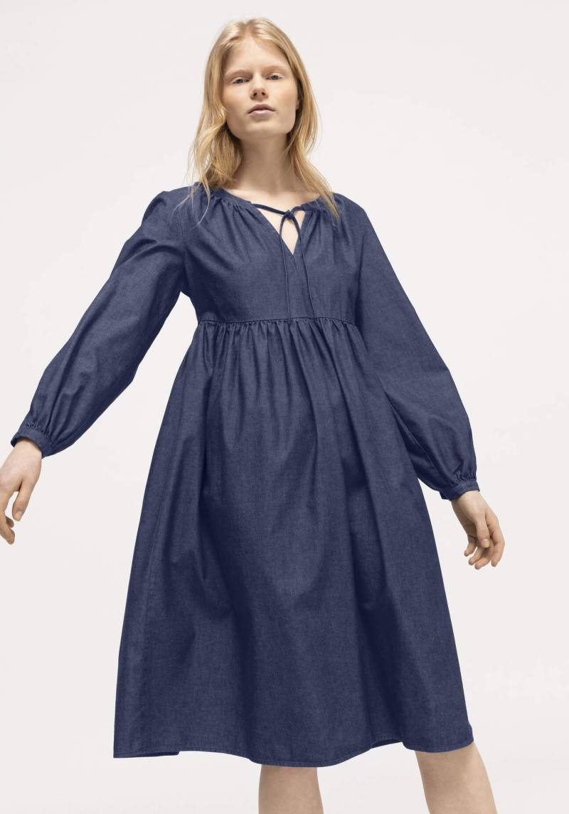 hessnatur Damen Jeanskleid aus Bio-Baumwolle - blau Grösse38 von hessnatur