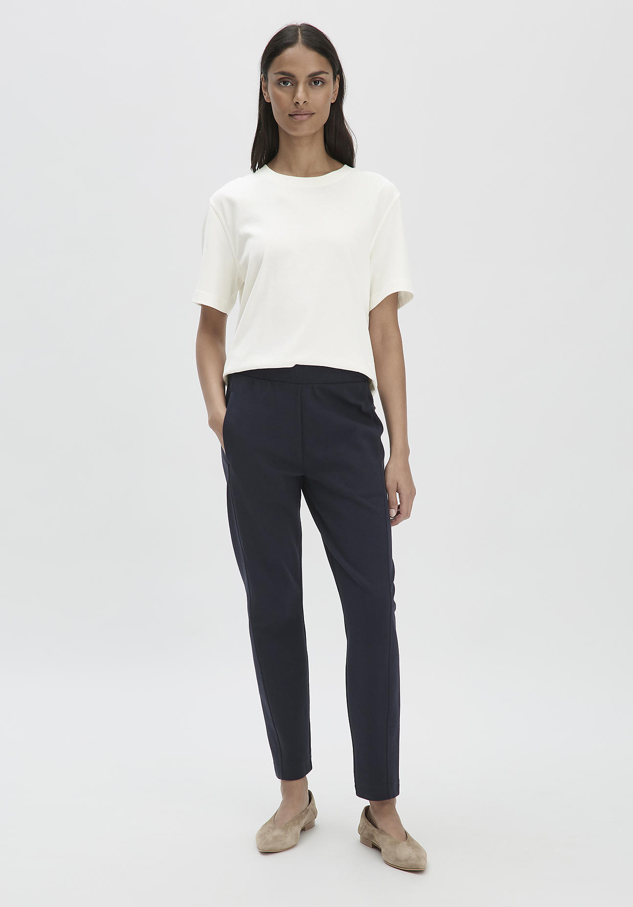hessnatur Damen Jersey Hose Regular aus Bio-Baumwolle - blau Grösse34 hessnatur Damen Jersey Hose Regular aus Bio-Baumwolle - blau Grösse34 von hessnatur