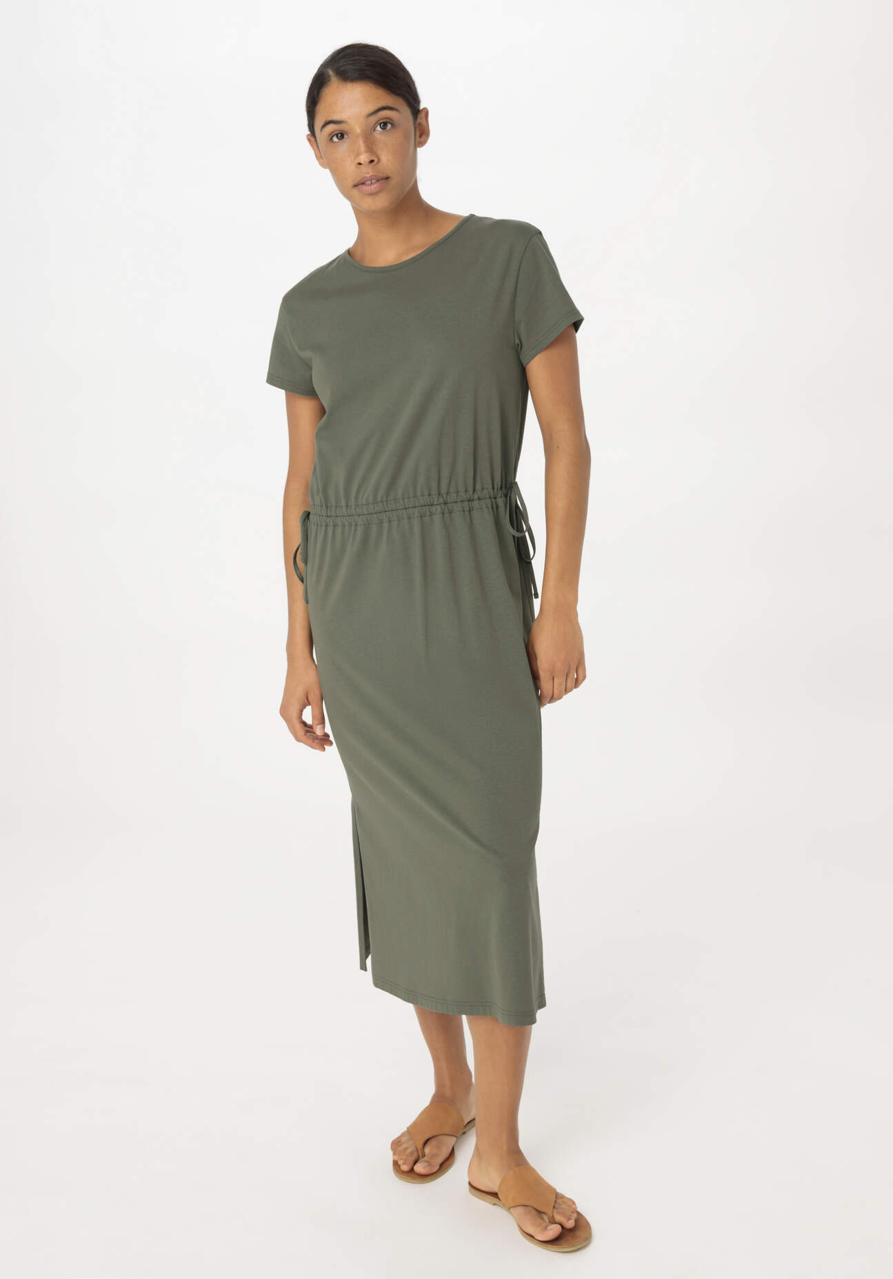 hessnatur Damen Jersey Kleid Midi Regular aus Bio-Baumwolle - grün Grösse36 hessnatur Damen Jersey Kleid Midi Regular aus Bio-Baumwolle - grün Grösse36 von hessnatur