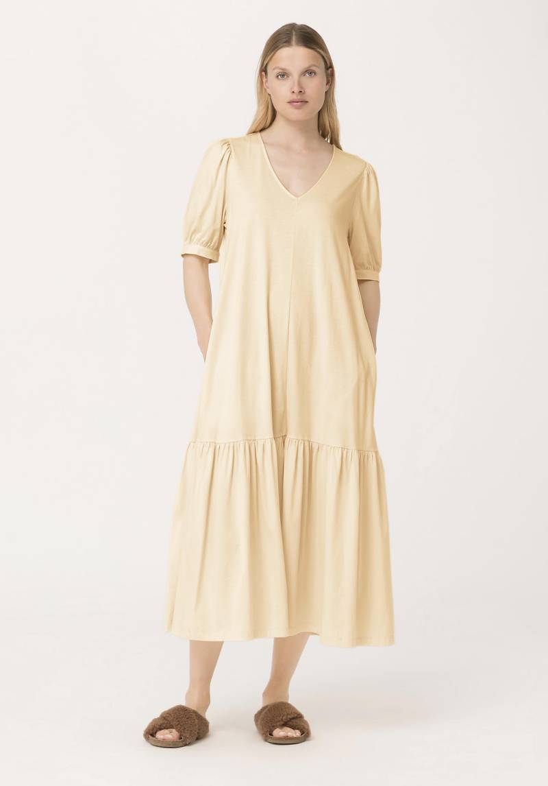 hessnatur Damen Jerseykleid aus Bio-Baumwolle - gelb Grösse36 von hessnatur
