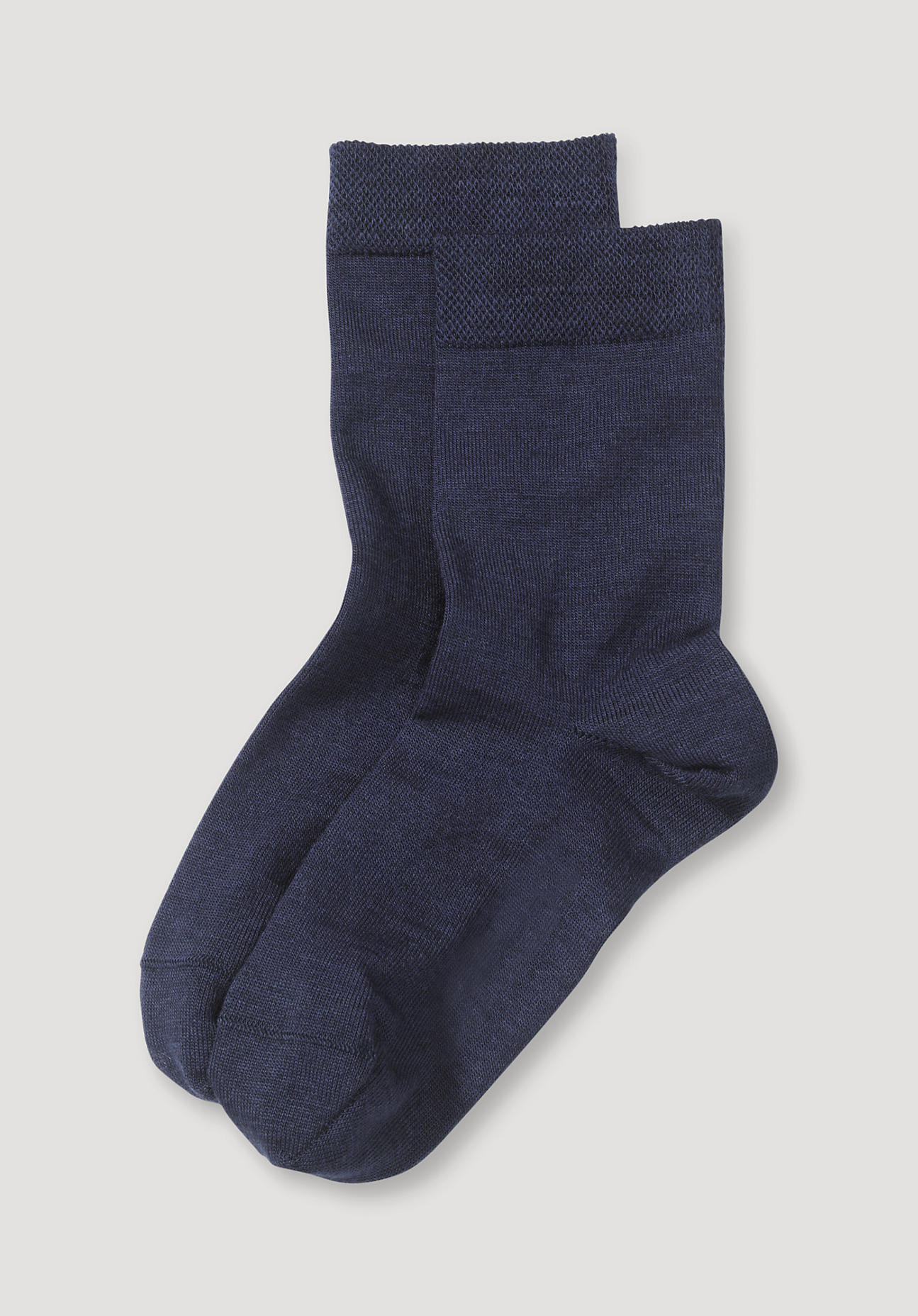 hessnatur Damen Merino-Socken im aus Bio-Merinowolle mit Bio-Baumwolle - blau Grösse38-40 von hessnatur