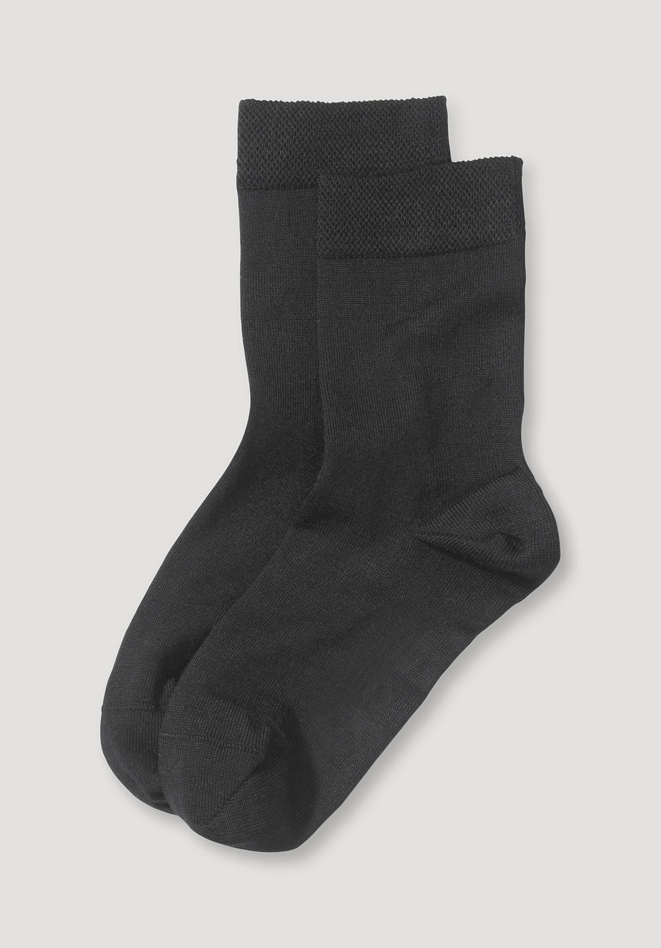 hessnatur Damen Merino-Socken im aus Bio-Merinowolle mit Bio-Baumwolle - schwarz Grösse35-37 von hessnatur