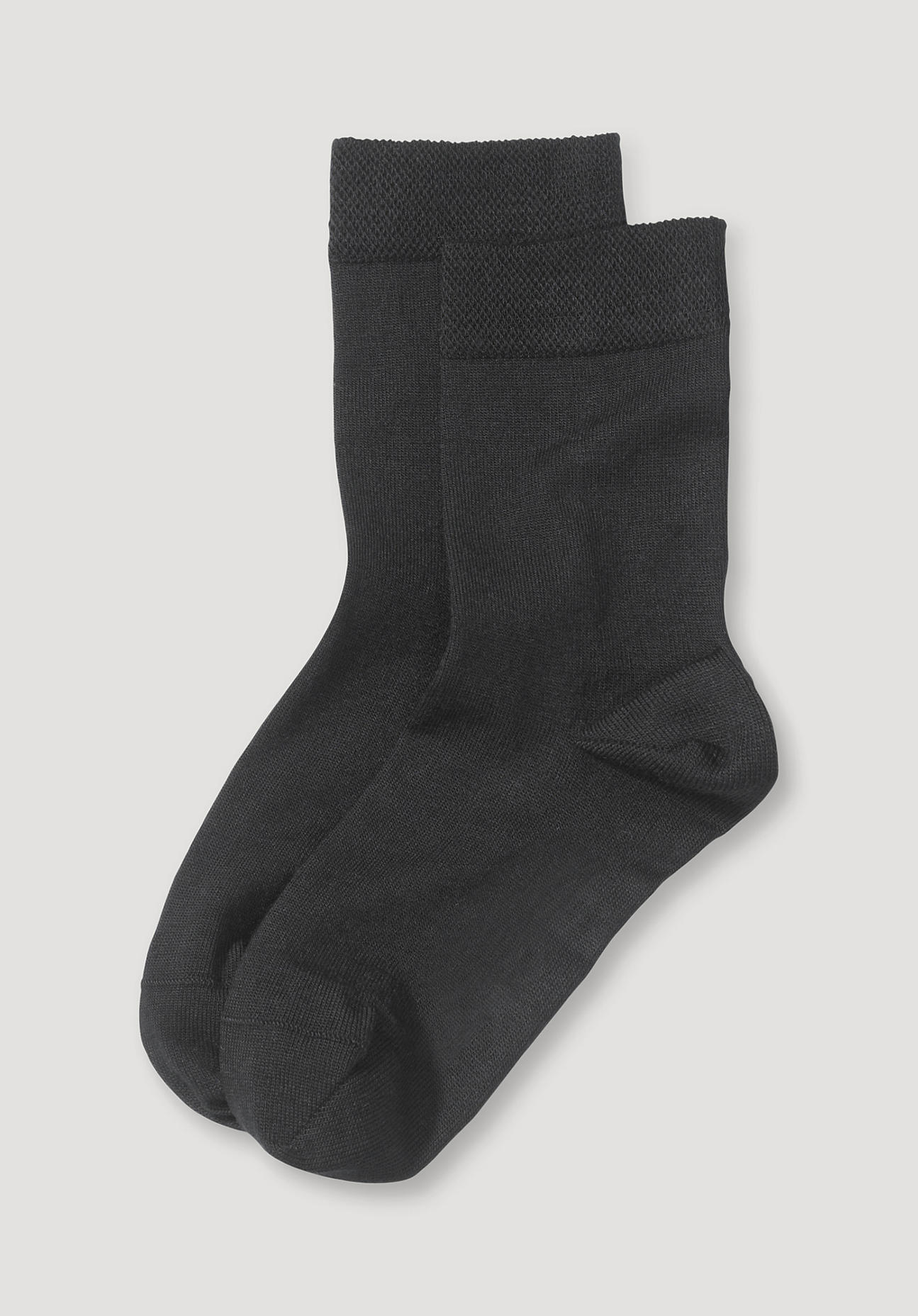 hessnatur Damen Merino-Socken im aus Bio-Merinowolle mit Bio-Baumwolle - schwarz Grösse38-40 von hessnatur