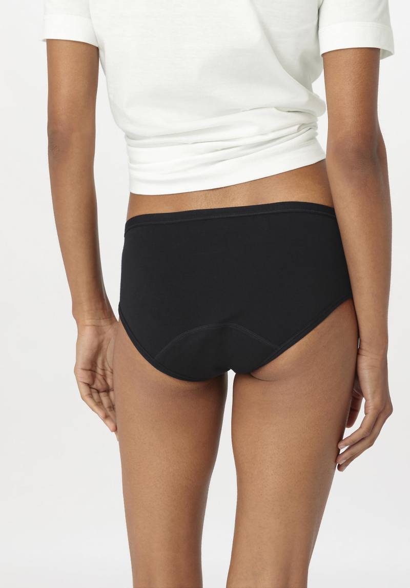 hessnatur Damen Perioden Panty Regular Cut PURE BALANCE aus Bio-Baumwolle und TENCEL™ Modal - schwarz Grösse44 von hessnatur