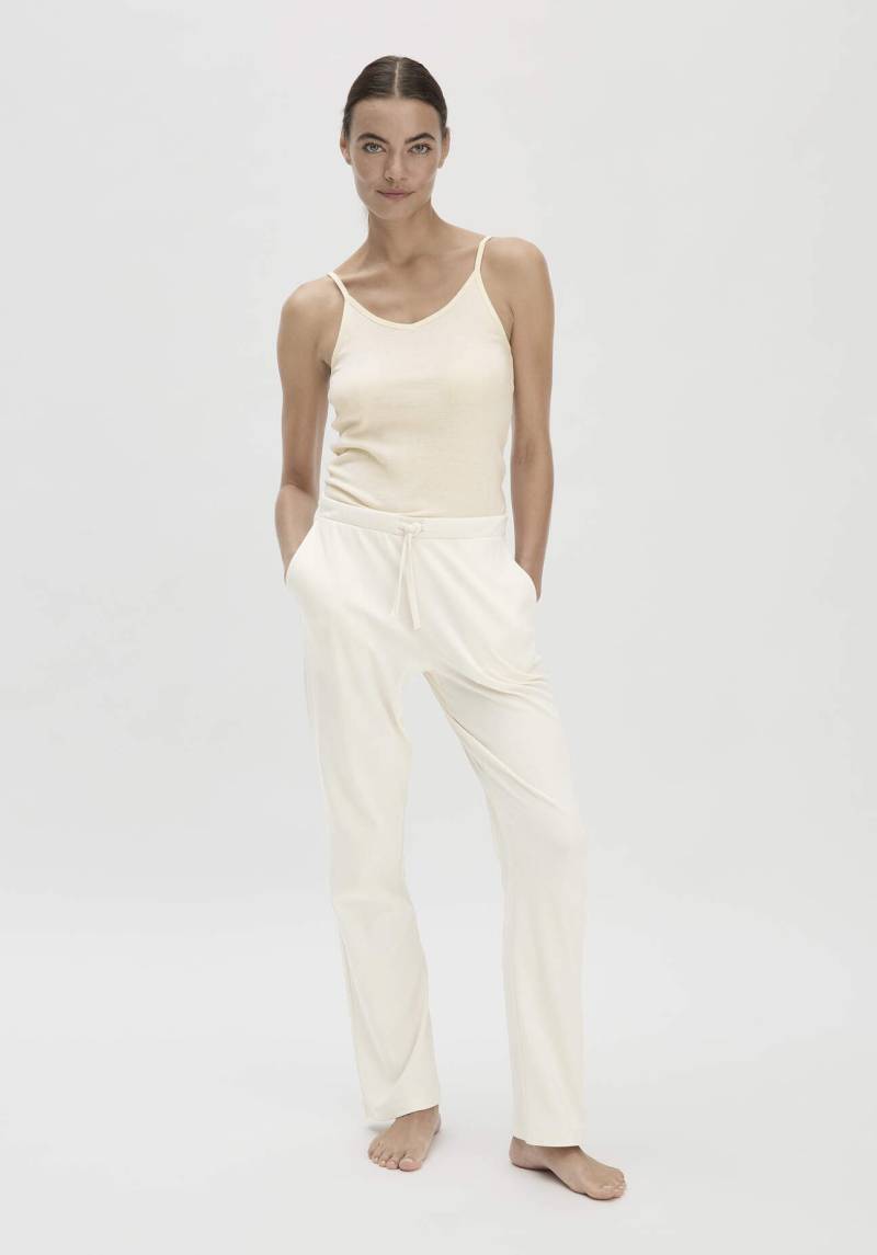 hessnatur Damen Schlafhose Regular PURE NATURE aus Bio-Baumwolle - naturfarben Grösse42 von hessnatur