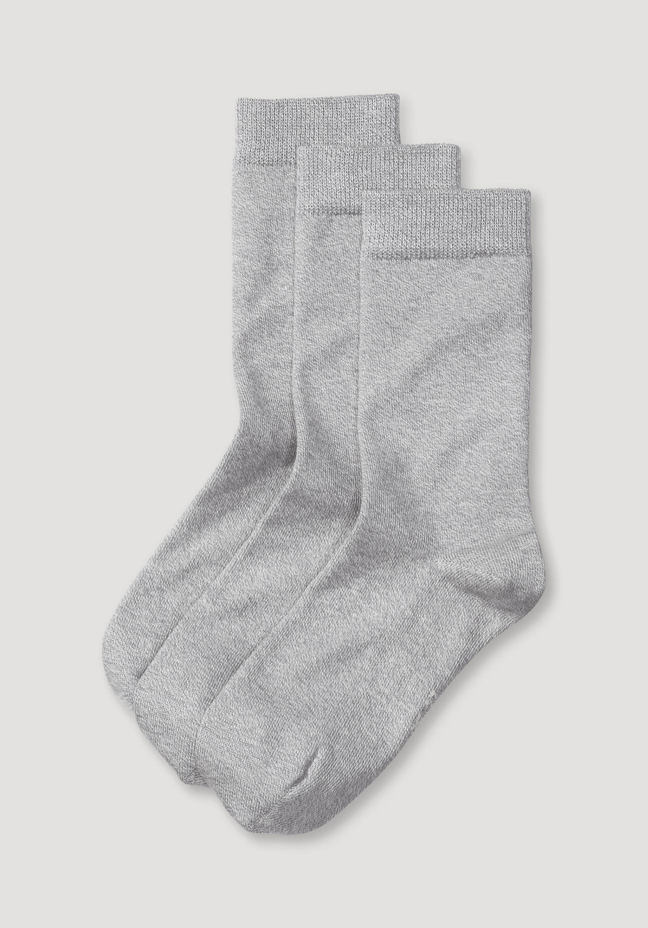 hessnatur Damen-Socken aus Bio-Baumwolle - grau Grösse35-37 von hessnatur