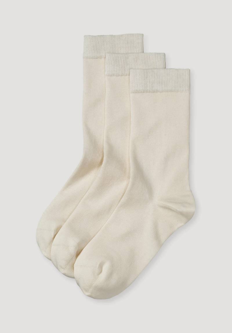 hessnatur Damen-Socken aus Bio-Baumwolle - weiß Grösse35-37 von hessnatur
