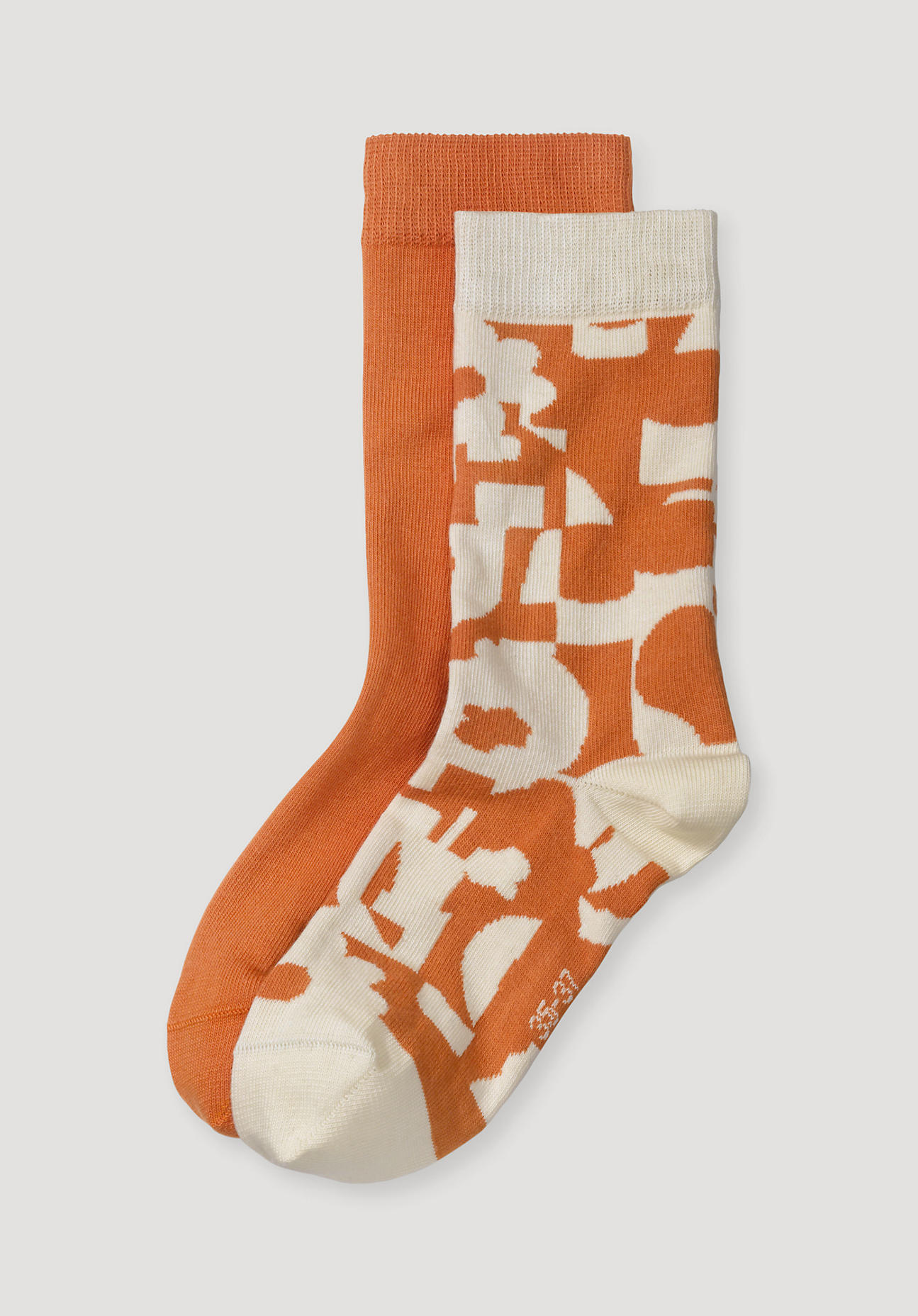 hessnatur Damen-Socken im aus Bio-Baumwolle - orange Grösse35-37 von hessnatur