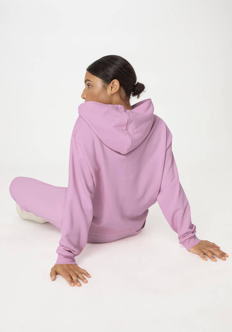 hessnatur Damen Sweatshirt Hoodie Relaxed aus Bio-Baumwolle - rosa Grösse34 von hessnatur