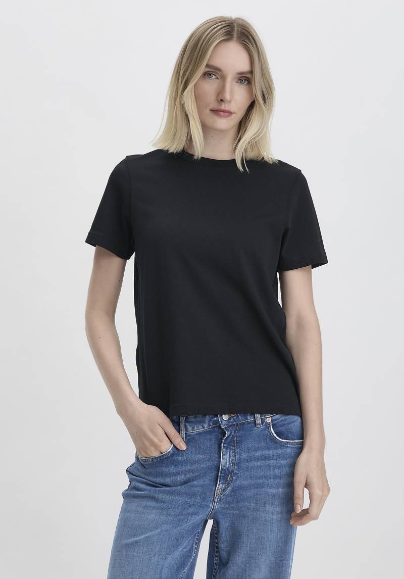 hessnatur Damen Heavy T-Shirt Relaxed aus Bio-Baumwolle - schwarz Grösse38 von hessnatur