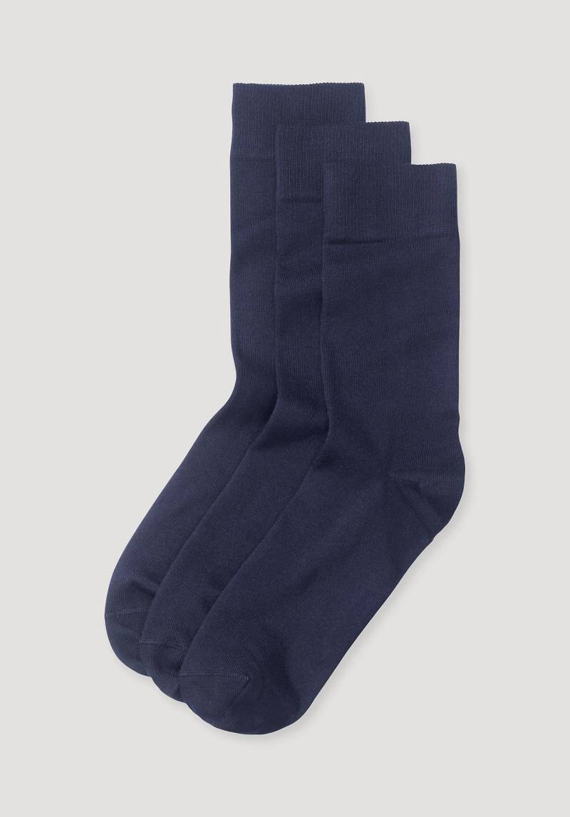 hessnatur Herren-Socken aus Bio-Baumwolle - blau Grösse46-48 von hessnatur