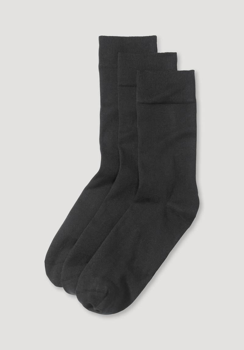 hessnatur Herren-Socken aus Bio-Baumwolle - schwarz Grösse46-48 von hessnatur