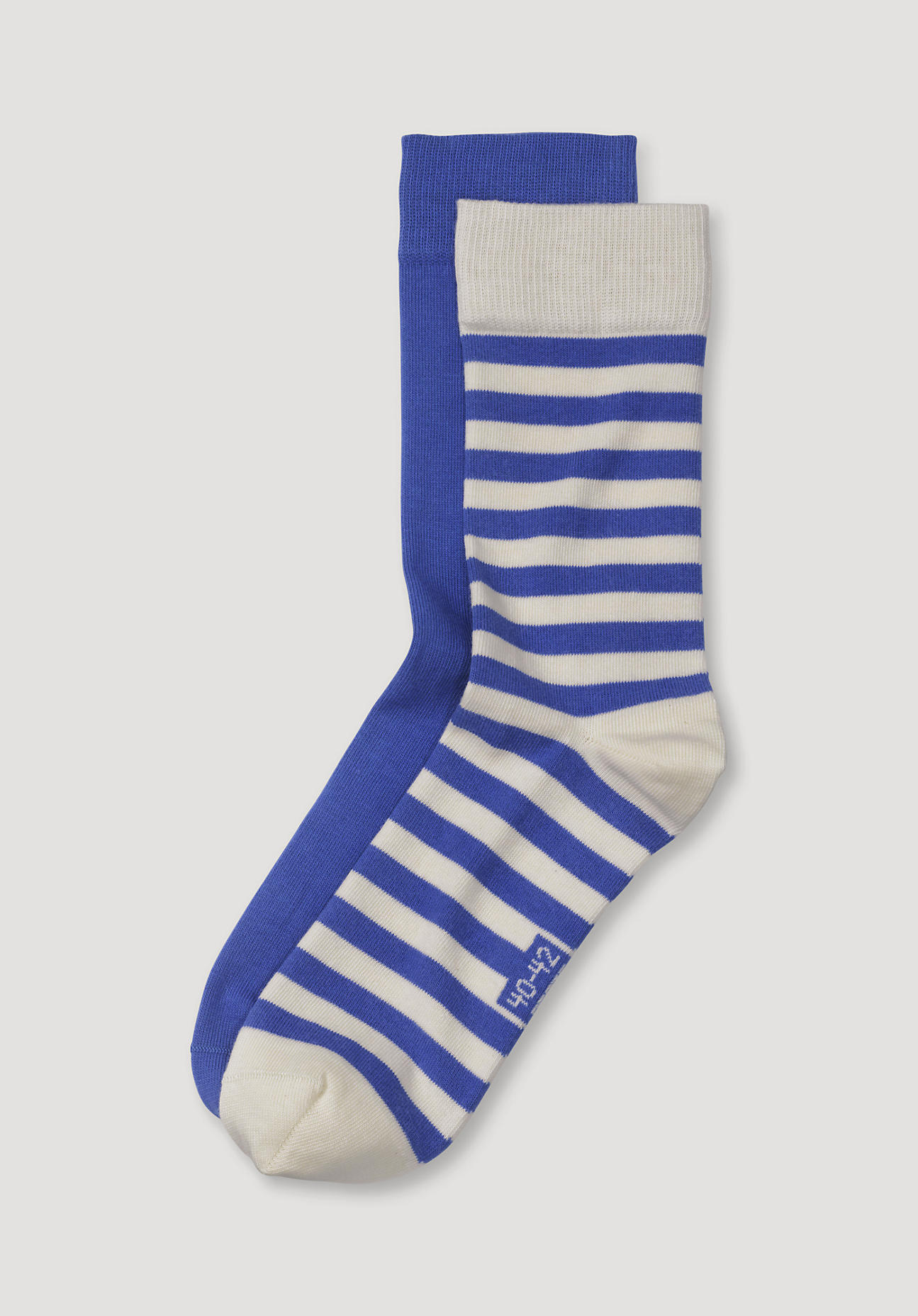 hessnatur Herren-Socken im aus Bio-Baumwolle - blau Grösse40-42 von hessnatur
