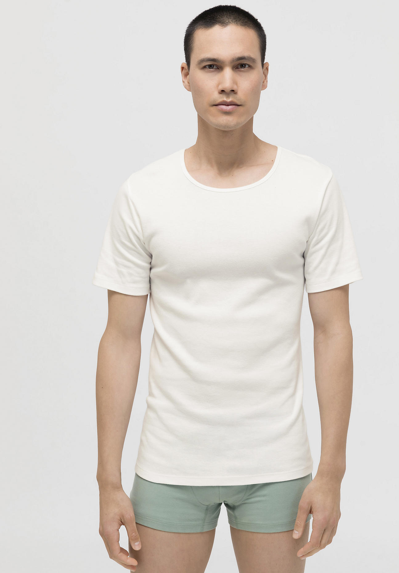 hessnatur Herren T-Shirt PureDAILY - 2er Set aus Bio-Baumwolle weiß Grösse4 von hessnatur